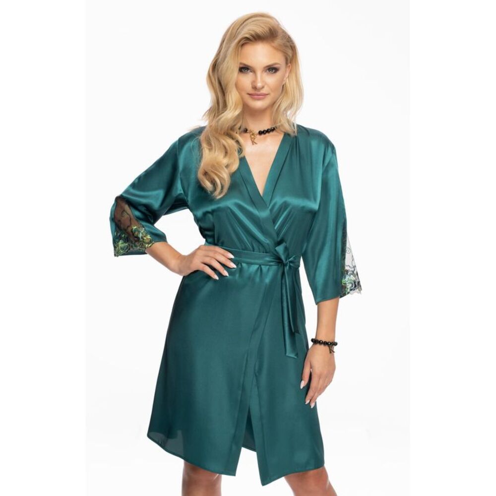 Irall Nikita Satin Robe Jade Small Women Jade Nightwear